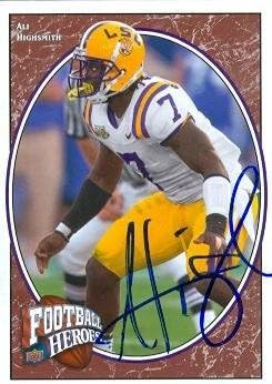 Sports Memorabilia Ali Highsmith Autographed Football Card (LSU) 2008 Upper Deck Heroes No.103 Rookie