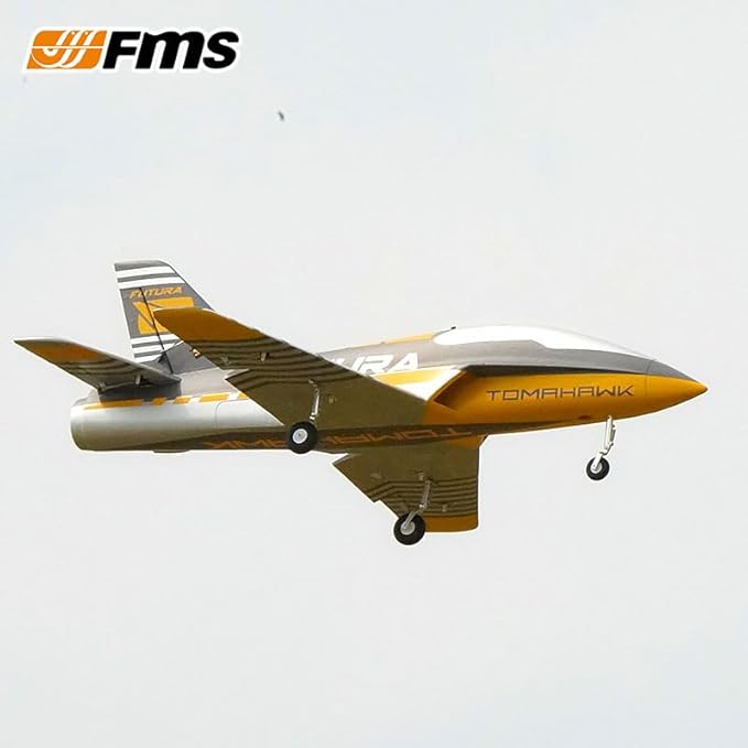 FMS Rc Jets Futura 64MM EDF Sport Jet Yellow rc Airplanes for Adults for Trainers EDF for Beginners 6 Channel Remote Control Planes PNP(NO Transmitter Batteries and Charger)