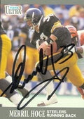 Sports Memorabilia Merril Hoge Autographed Football Card (Pittsburgh Steelers) 1991 Fleer Ultra No.112