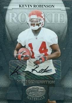 Sports Memorabilia Kevin Robinson Autographed Football Card (Utah State) 2008 Donruss New Generation Rookie No.178