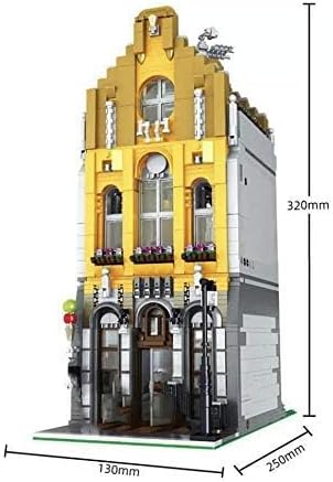 General Jim's Architecture Building Blocks Lighted Ice Cream Parlor 2605 Pieces with LED Light Set Included City Store Building Toy Set for All Building Levels