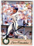 Sports Memorabilia Autograph Warehouse 248061 Luis Gonzalez Autographed Baseball Card - Houston Astros 1994 Pacific - No. 4