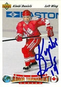 Sports Memorabilia Autograph Warehouse 67463 Kimbi Daniels Autographed Hockey Card Team Canada 1992 Upper Deck No. 687