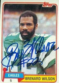 Sports Memorabilia Autograph Warehouse 83387 Brenard Wilson Autographed Football Card Philadelphia Eagles 1981 Topps No .397