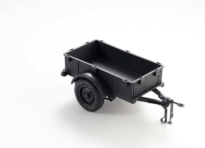 FMS FCX18 RC Cars Accessory for 1:18/1:12 Crawler Trucks - Land Cruiser 80 &amp 1:12 RC Cars: Utility Trailer Type A Black