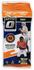 2021 Panini Donruss Optic Football Jumbo Cello Pack (Green Velocity Parallels!) - 12 Trading Cards per Pack