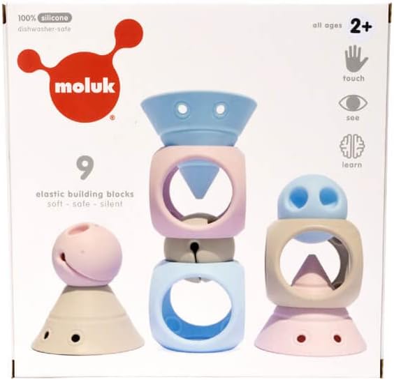 Fat Brain Toys Building Genius by MOLUK - Pastels - Open-Ended Creative Play Preschool