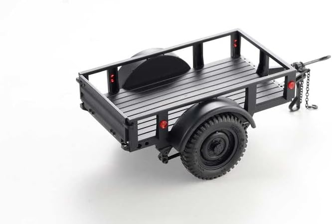 FMS FCX18 RC Cars Accessory for 1:18/1:12 RC Crawler Trucks - Utility Trailer Type C Black