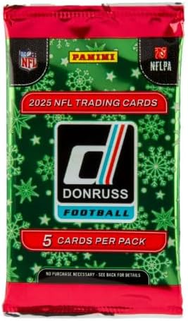 2025 Donruss Football Trading Cards Holiday Tin (15 Cards) (Downtown)