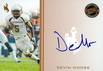 Autograph Warehouse 99808 Devin Moore Autographed Football Card Wyoming 2009 Press Pass Rookie No. Pps-Dm