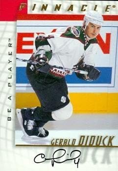 Sports Memorabilia Autograph Warehouse 62184 Gerald Diduck Autographed Hockey Card Phoenix Coyotes 1998 Pinnacle Be A Player No. 55