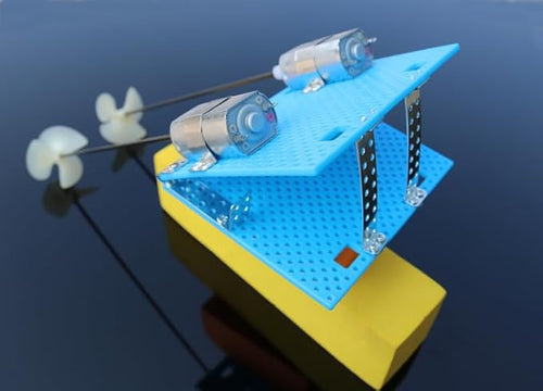 2.4G 4-Channel RC Boat Model Kit for Kids Double 180 Strong Magnetic Motors Kit with Motor Mount+Drive Shaft+D36 Propeller