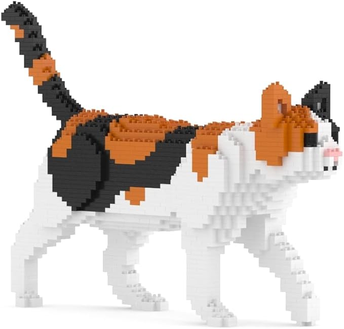 JEKCA Cat 11S-M01B | Calico Cat Plastic Building Blocks | Age 14+