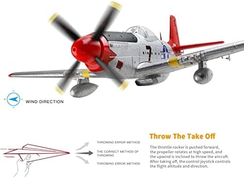 GoolRC WLtoys XK A280 RC Airplane 2.4GHz 4 Channel Brushless Remote Control Plane for Adults RC Aircraft Fighter with 6-Axis Gyro 3D/6G Mode and LED Searchlight Easy to Fly for Beginners