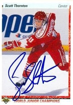 Autograph Warehouse 67441 Scott Thornton Autographed Hockey Card Team Canada 1991 Upper Deck No. 459
