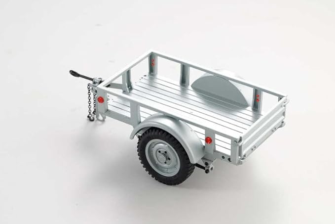 FMS FCX18 RC Cars Accessory for 1:18/1:12 RC Crawler Trucks - Utility Trailer Type C Silver