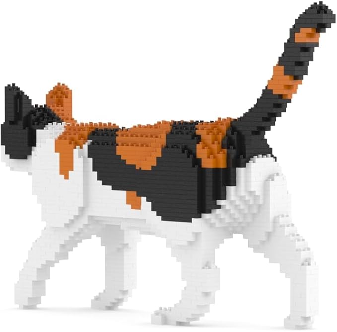 JEKCA Cat 11S-M01B | Calico Cat Plastic Building Blocks | Age 14+