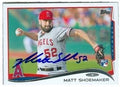 Sports Memorabilia Autograph Warehouse 248138 Matt Shoemaker Autographed Baseball Card - Los Angeles Angels 2014 Topps - No. US268 Rookie