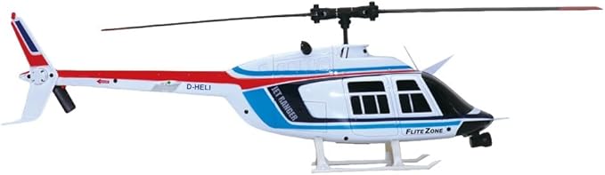 Helidirect FliteZone Jet Ranger Bell 206 100-size 3D Electric Coreless RC Helicopter 6CH RTF with 6-Axis Gyro for Stable Flight &amp 2.4GHz Radio TX - Micro Scale RC for Adult/Beginner/Advanced