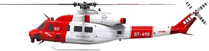 GOOSKY E2 UH-1Y RC Helicopter 2.4G 6CH Dual Brushless Simulation Stunt Aircraft Model with GPS Auto-Stabilization One-Key Return (RTF Version)