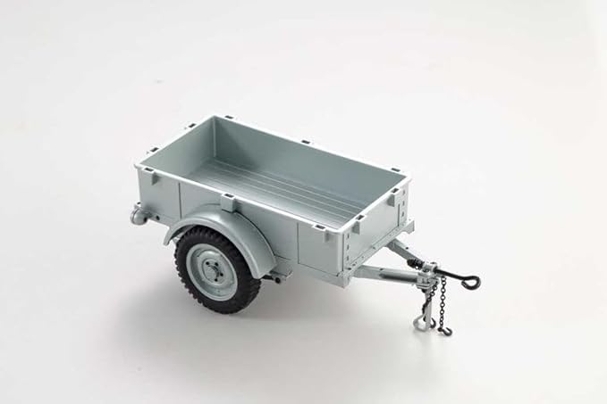 FMS FCX18 RC Cars Accessory for 1:18/1:12 RC Crawler Trucks - Utility Trailer Type A Silver