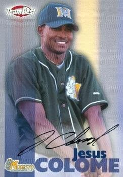 Sports Memorabilia Autograph Warehouse 79532 Jesus Colome Autographed Baseball Card Minor League 1999 Team Best