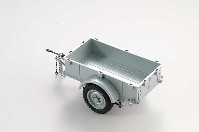 FMS FCX18 RC Cars Accessory for 1:18/1:12 RC Crawler Trucks - Utility Trailer Type A Silver