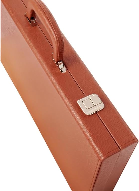 Silverman &amp Co. 19-inch Premium Backgammon Set - Desert Brown Board