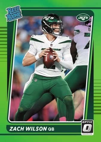 2021 Panini Donruss Optic Football Jumbo Cello Pack (Green Velocity Parallels!) - 12 Trading Cards per Pack