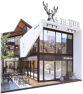 General Jim's Deers Bubble Tea Café with LED Light Kit Street View Modular City Building Block Bricks Great Gift for Teen and Adults