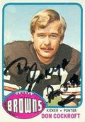 Sports Memorabilia Don Cockroft Autographed Football Card (Cleveland Browns) 1976 Topps No.23