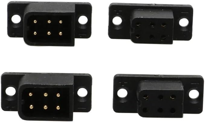 5Pairs Fixed Wing Aircraft Model JY6P JY12P 6 Pin/12 Pin Quick Release Male Female Plug Brushless Motor Servo RC UAV Connector(5pairs JY6P)
