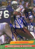 Sports Memorabilia Jeff Faulkner Autographed Football Card (Phoenix Cardinals) 1992 Fleer Ultra No.318
