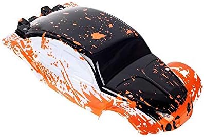 SummitLink Compatible Custom Body Muddy Orange Over White/Black Replacement for 1/10 Scale RC Car or Truck (Truck not Included) SSB-WBR-02