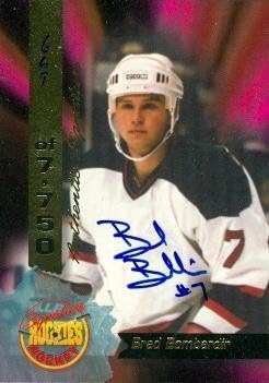 Sports Memorabilia Autograph Warehouse 62243 Brad Bombardir Autographed Hockey Card North Dakota 1994 Signature Rookies No. 66
