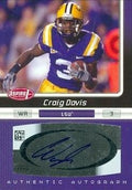 Autograph Warehouse 99824 Craig Davis Autographed Football Card LSU 2007 Sage Aspire Rookie No. 22A