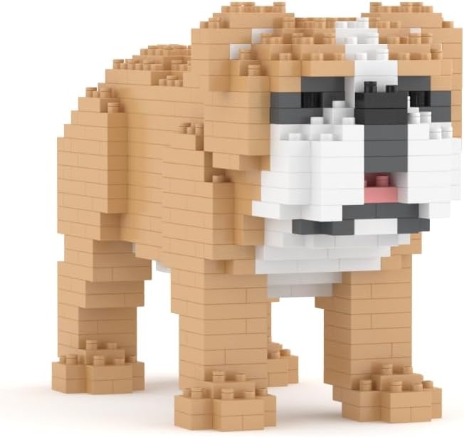 JEKCA English Bulldog Mini 01S | Mini Dog Plastic Building Blocks | Age 14+