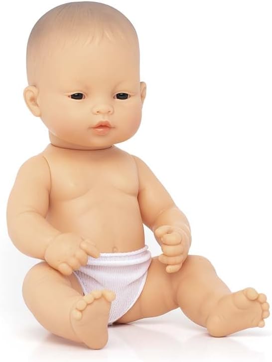 Miniland Doll 12 5/8'' Asian Girl (Polybag) - Made in Spain Anatomically Correct Quality Inclusion