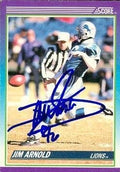 Autograph Warehouse 65624 Jim Arnold Autographed Football Card Detroit Lions 1990 Score No. 216
