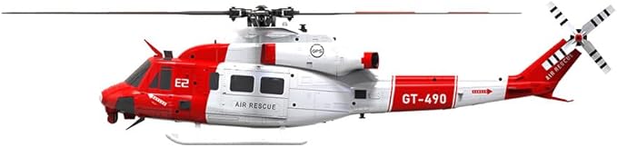 Helidirect Goosky E2 UH-1Y GPS 15+ Minutes Flight - Electric Brushless RC Helicopter 1:35 Scale with Carrying Case for Beginners &amp Adult (Air Rescue RTF with Carrying Case)