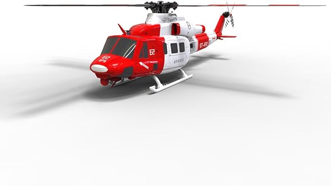 Helidirect Goosky E2 UH-1Y GPS 15+ Minutes Flight - Electric Brushless RC Helicopter 1:35 Scale with Carrying Case for Beginners &amp Adult (Air Rescue RTF with Carrying Case)