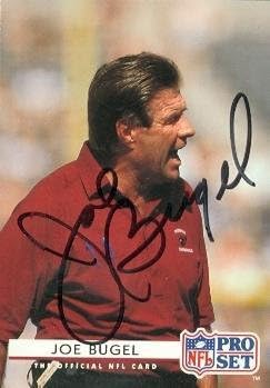 Sports Memorabilia Joe Bugel Autographed Football Card (Phoenix Cardinals) 1992 Pro Set No.297