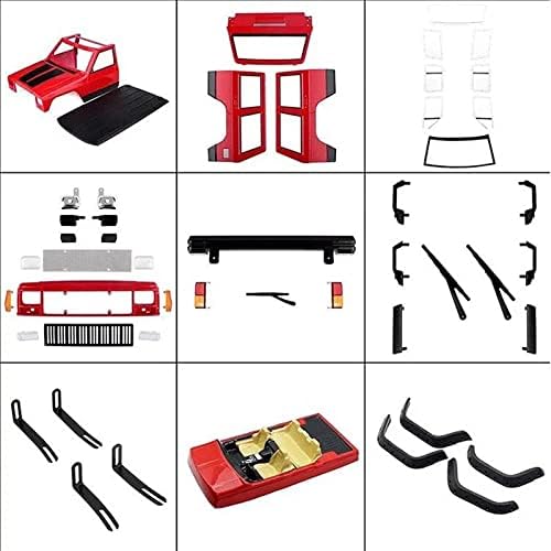 RC Car Hard Body Shell Kit313mm Wheelbase Cherokee Body Car Shell for 1/10 RC Crawler Axial SCX10 &amp SCX10 II 90046 90047 TRX4 Kit (Yellow)