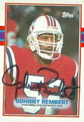 Sports Memorabilia Johnny Rembert Autographed Football Card (New England Patriots) 1989 Topps No.200