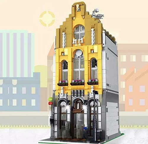 General Jim's Architecture Building Blocks Lighted Ice Cream Parlor 2605 Pieces with LED Light Set Included City Store Building Toy Set for All Building Levels