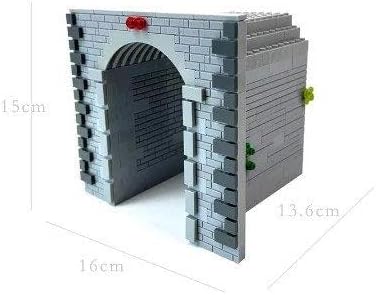 General Jim’s Railway Train Tunnel Building Blocks Set 478 Pieces L Scale Train Layout Accessory Compatible with Major Brands GJ-GTT