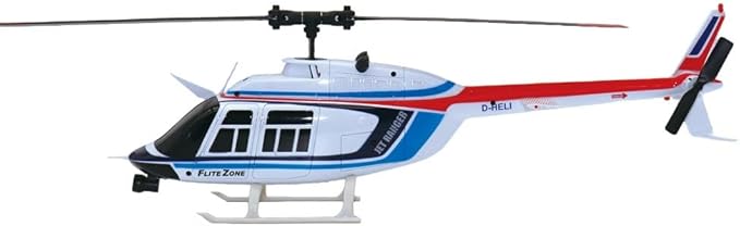 Helidirect FliteZone Jet Ranger Bell 206 100-size 3D Electric Coreless RC Helicopter 6CH RTF with 6-Axis Gyro for Stable Flight &amp 2.4GHz Radio TX - Micro Scale RC for Adult/Beginner/Advanced