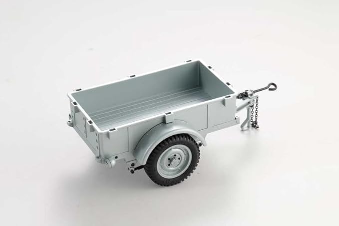 FMS FCX18 RC Cars Accessory for 1:18/1:12 RC Crawler Trucks - Utility Trailer Type A Silver