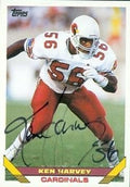 Sports Memorabilia Ken Harvey Autographed Football Card (Phoenix Cardinals) 1993 Topps No.239