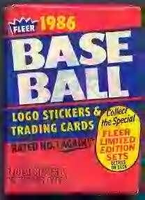 Lot of 3 1986 Fleer Baseball Wax Packs (45 Cards Total) Possible Jose Conseco Rookie Card
